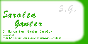 sarolta ganter business card